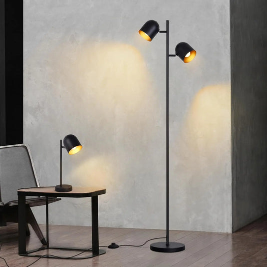 Le Colosse – Lampadaire Vintage Noir & Or