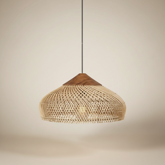 Le Panier – Suspension Rotin Beige