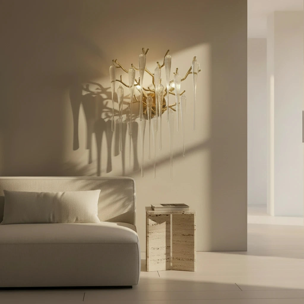 Le Diadème – Lustre Cristal Doré Rond