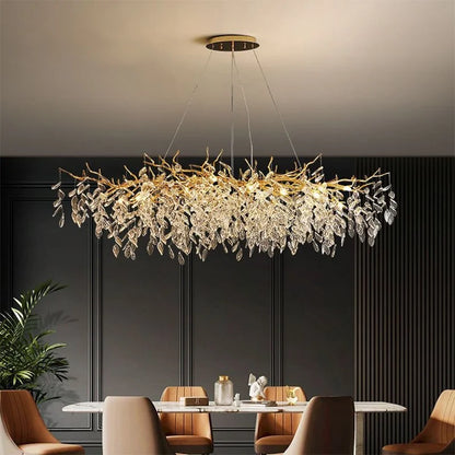 Le Zénith – Lustre Cristal Doré