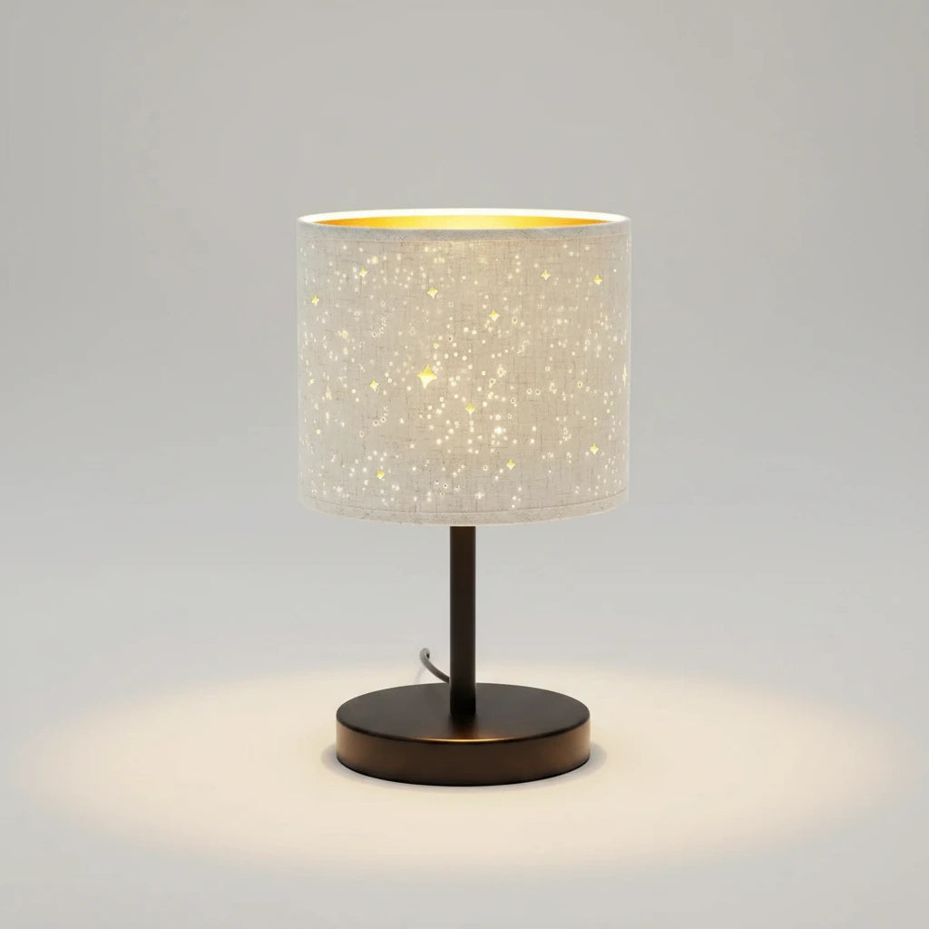 L'Étoile – Lampe de Chevet Vintage Noir & Or