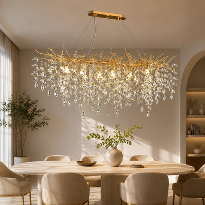Le Zénith – Lustre Cristal Doré