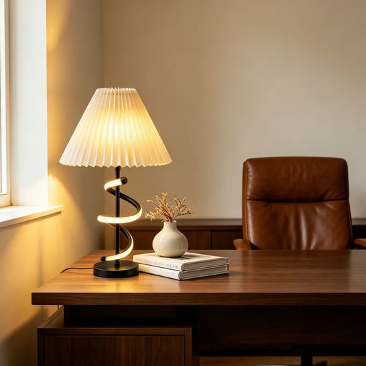 La Vague – Lampe de Chevet Tissu à LED Spirale
