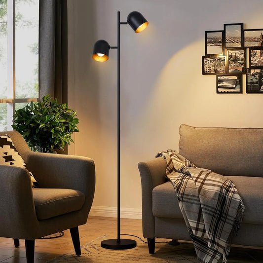 Le Colosse – Lampadaire Vintage Noir & Or