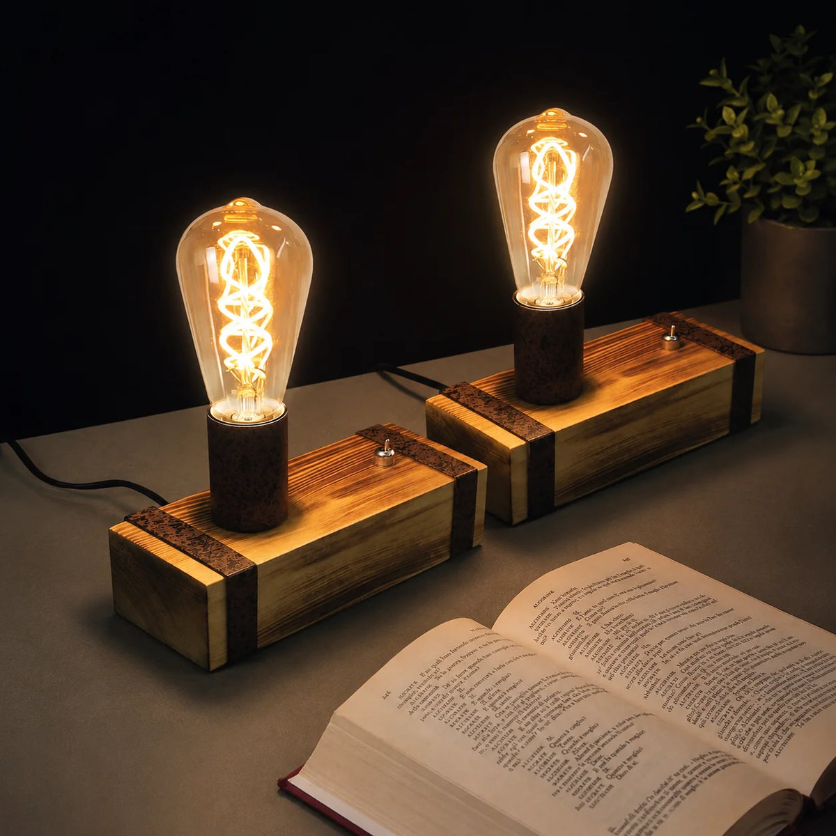 Le Brut – Lampe de Chevet en Bois Massif