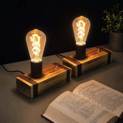 Le Brut – Lampe de Chevet en Bois Massif
