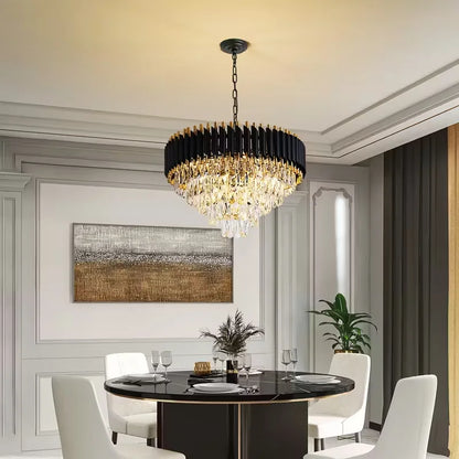 Le Firmament – Lustre Cristal LED Noir