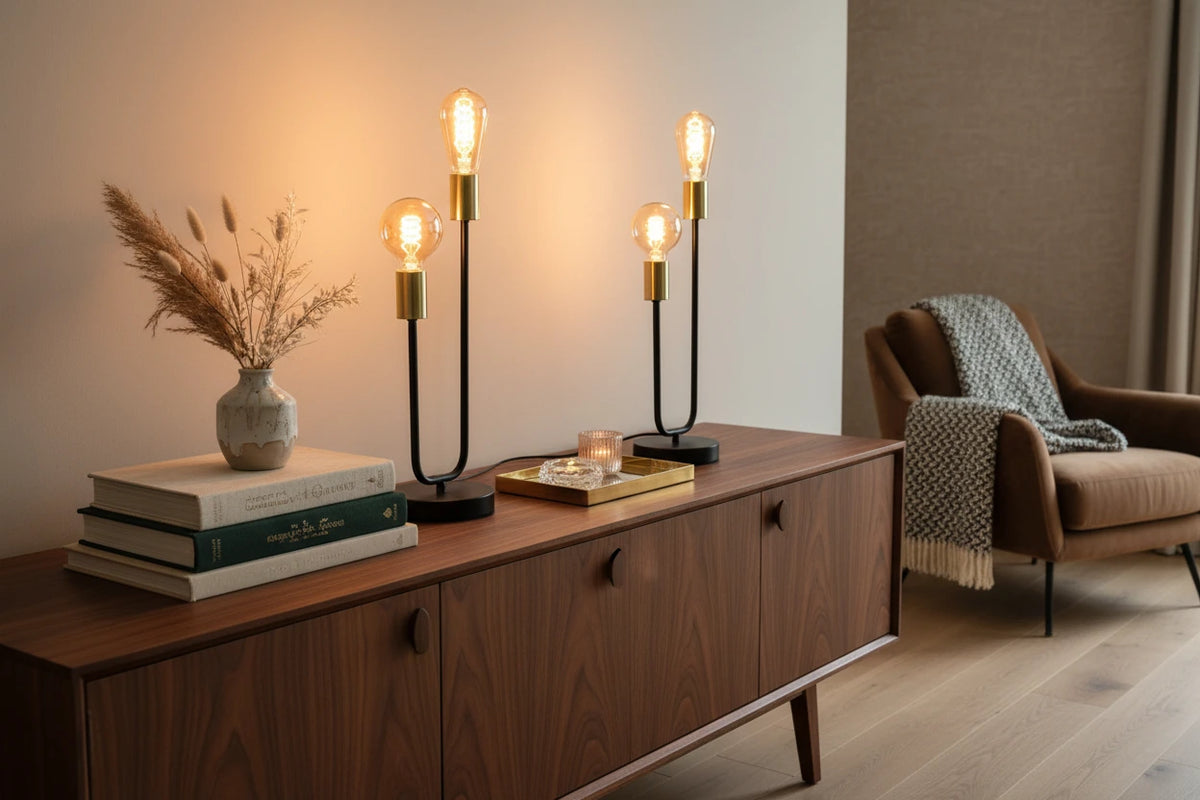 Le Régent – Lampe de Chevet Vintage Noir & Or