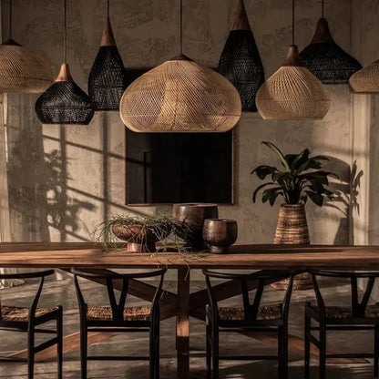 Le Panier – Suspension Rotin Beige