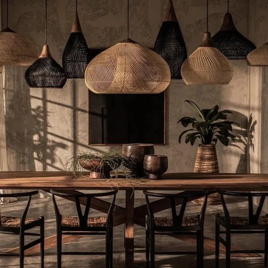 Le Panier – Suspension Rotin Beige