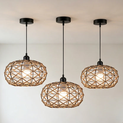 Le Bar – Suspension Vintage Rotin 30cm