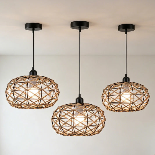Le Bar – Suspension Vintage Rotin 30cm