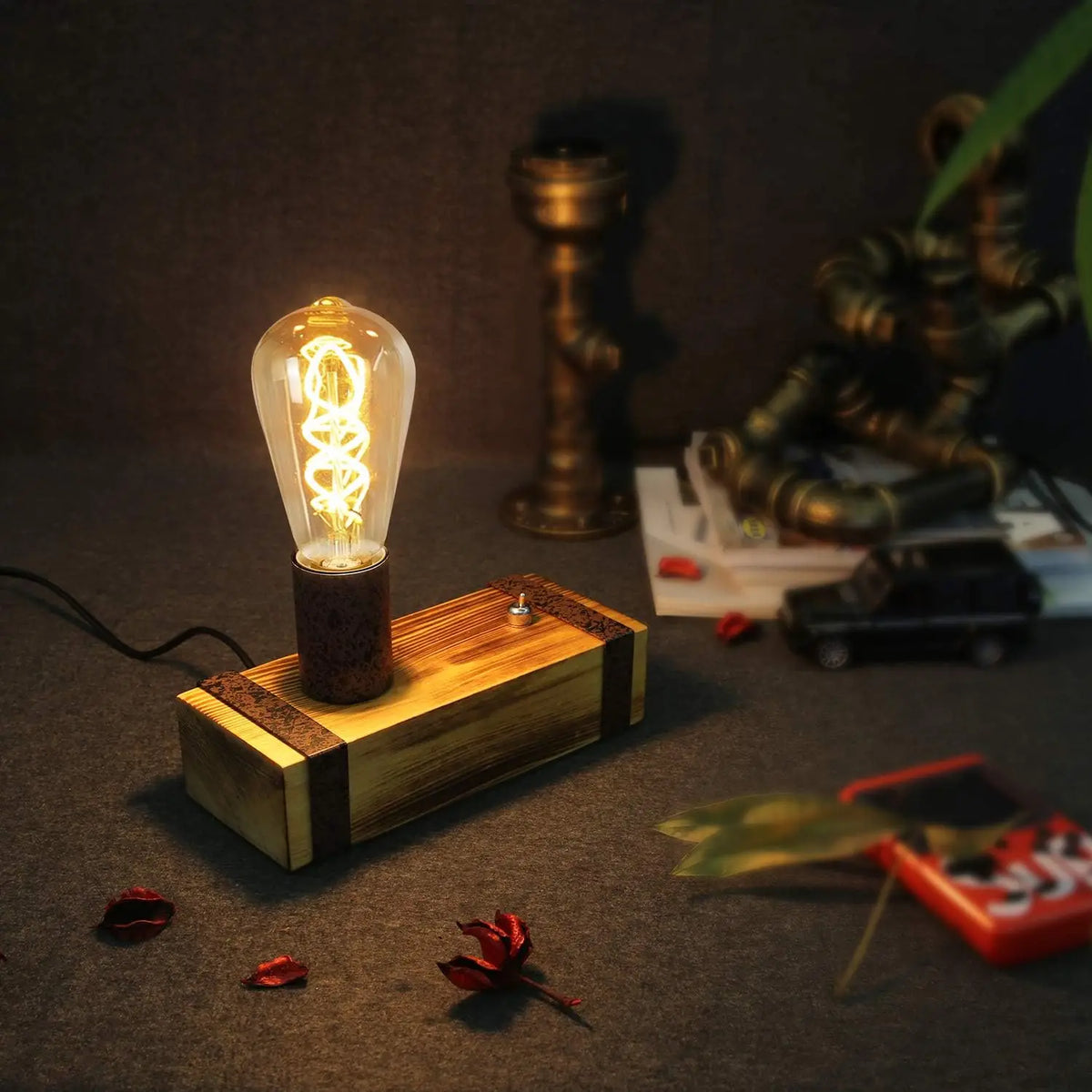 Le Brut – Lampe de Chevet en Bois Massif