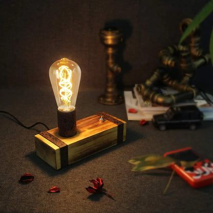 Le Brut – Lampe de Chevet en Bois Massif