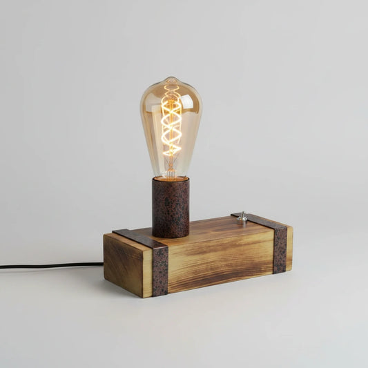 Le Brut – Lampe de Chevet en Bois Massif