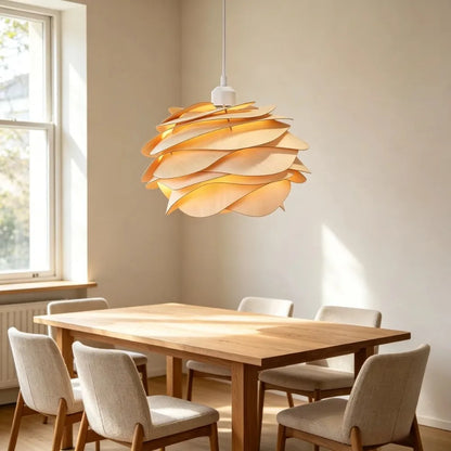 Le Pétale – Suspension Bois Nordique 30cm
