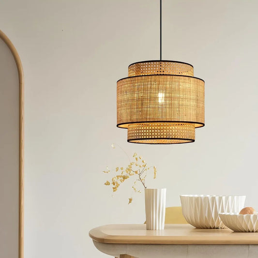 Le Duo Lin – Suspension Tissée Beige 40cm