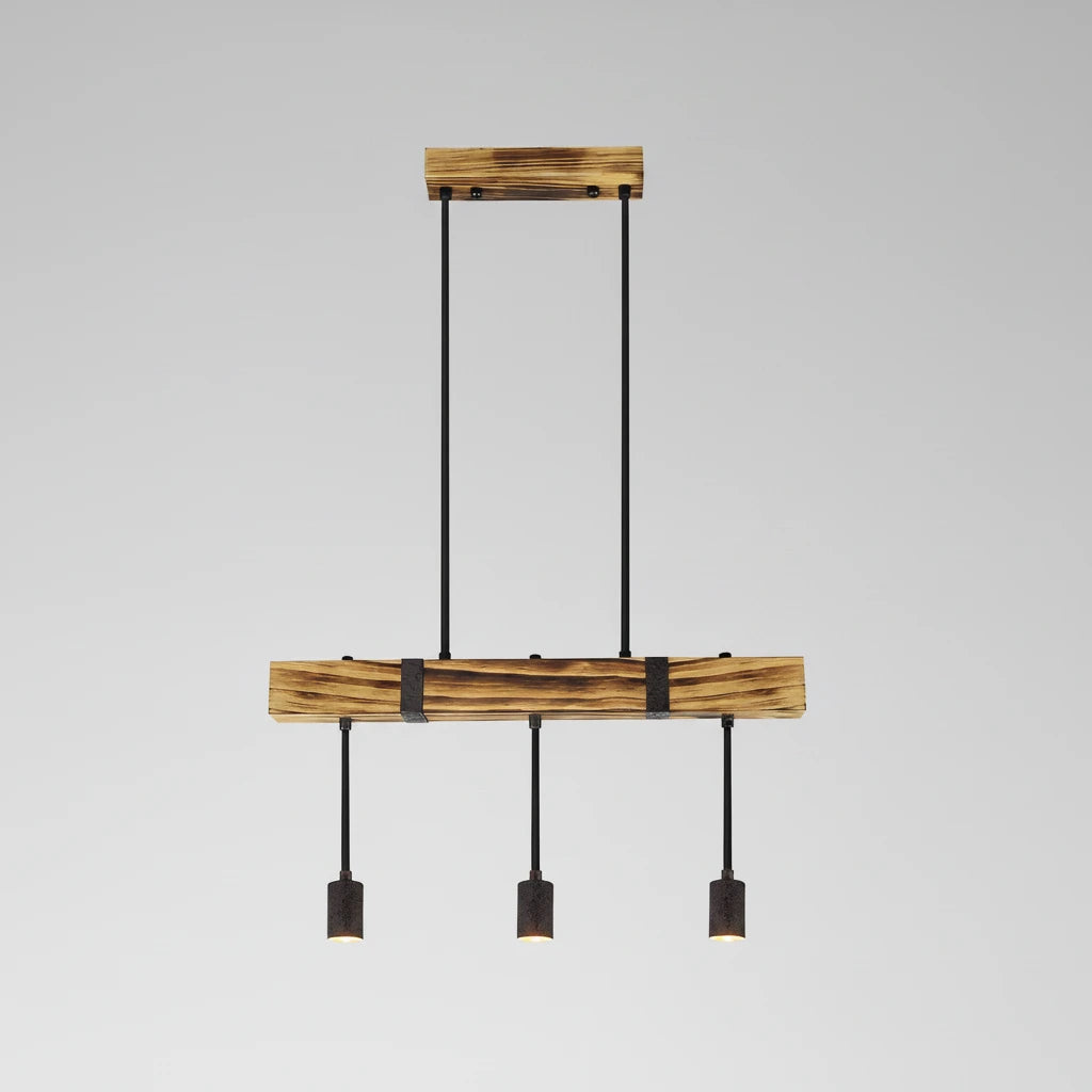 La Poutre – Suspension Vintage en Bois