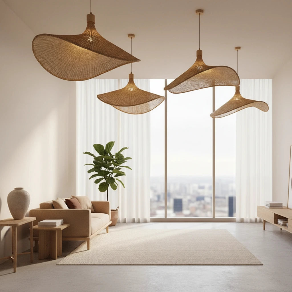 Le Bambou Classique – Suspension Tressée 50cm